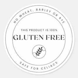 Dit product is 100% glutenvrij - coeliakie ronde sticker
