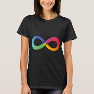 Dit regenboogoneindige shirt symboliseert wat het