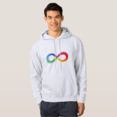 Dit regenboogoneindige shirt symboliseert wat het (Voorkant volledig)