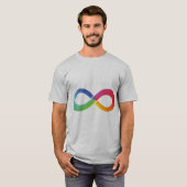 Dit regenboogoneindige shirt symboliseert wat het (Voorkant volledig)