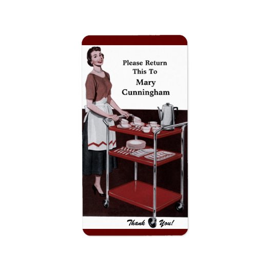 Dit retro 50s gerecht is van jou etiket (Voorkant)