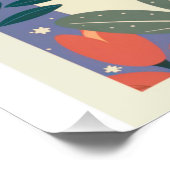 Dit retrotropische meisjesontwerp zal je vervoeren perfect poster (Hoek)