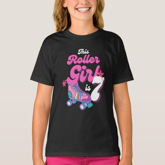 Dit rolmeisje is 7 Roller Skating Gift Idee T-shirt (Voorkant)