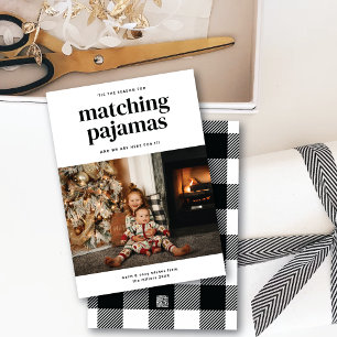 'Dit Schattigee bijpassende pyjama seizoen één fot Feestdagenkaart