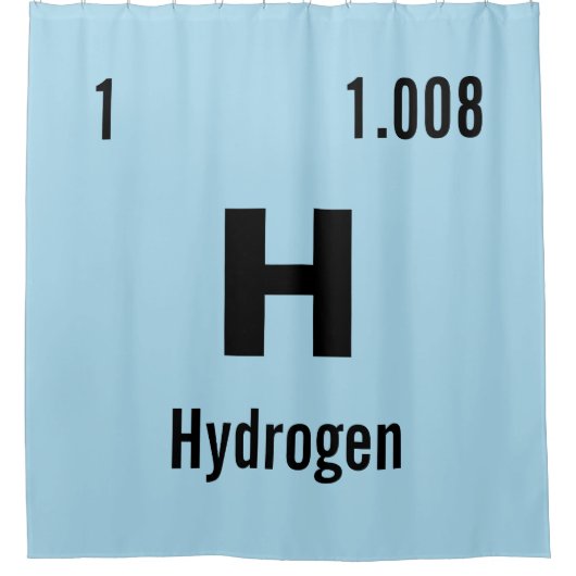 Dit scheikundige element aanpassen douchegordijn (Voorkant)