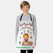 Dit schort behoort toe. Kerst Schort (Gedragen)