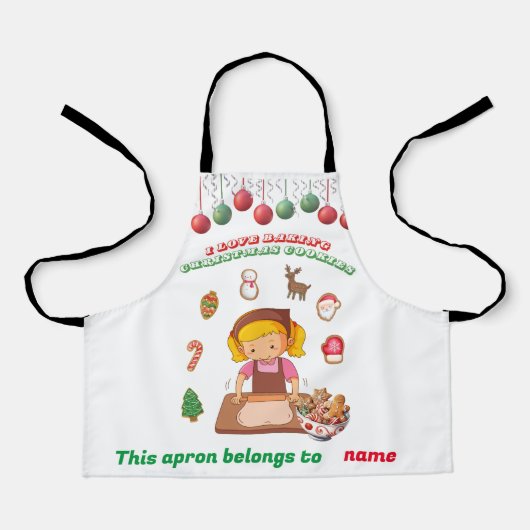 Dit schort behoort toe. Kerst Schort (Voorkant)