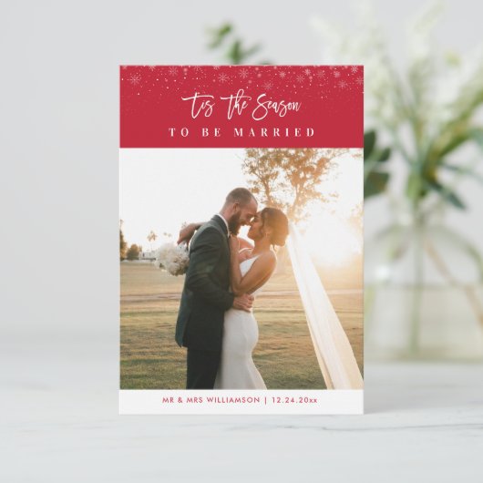 dit seizoen | Aankondiging vakantiebruiloft (Staand voorkant)