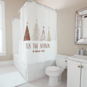 Dit seizoen de elegante kerstbomen familienaam douchegordijn (In situ)