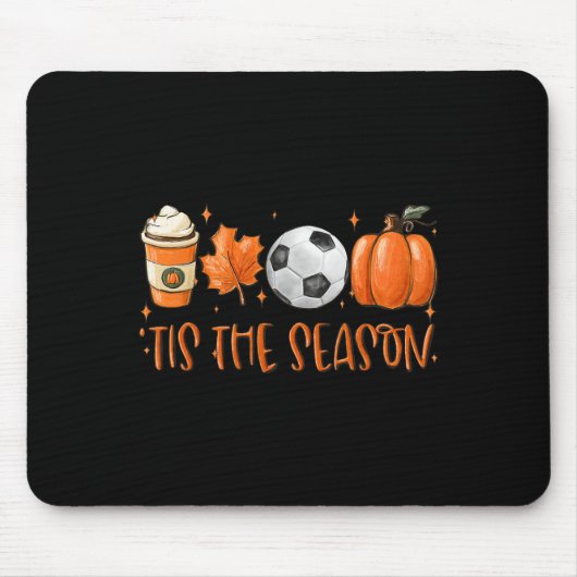 Dit seizoen de Herfst Latte Pumpkin Spice Soccer T Muismat (Voorkant)