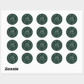 Dit seizoen de witte krans groen ronde sticker (Vel)