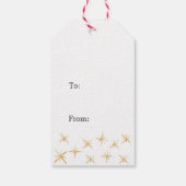 Dit seizoen gouden sneeuwvlok cadeau labels cadeaulabel (Achterkant)