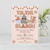 Dit seizoen Groovy Cookies Kerstfeest Kaart (Staand voorkant)