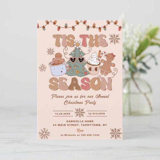 Dit seizoen Groovy Cookies Kerstfeest Kaart (Staand voorkant)