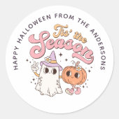 Dit seizoen Halloween Groovy Treat Bag Sticker (Voorkant)
