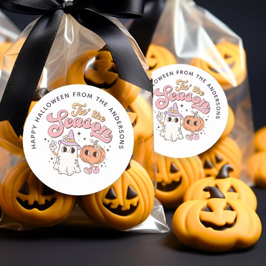 Dit seizoen Halloween Groovy Treat Bag Sticker