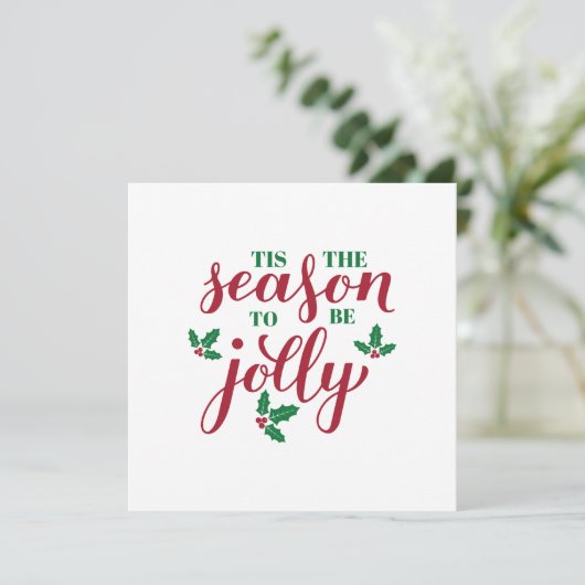 Dit seizoen is alleen maar kalligrafie. Kerstmis Kaart (Staand voorkant)