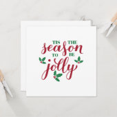 Dit seizoen is alleen maar kalligrafie. Kerstmis Kaart (Voorkant / Achterkant in situ)