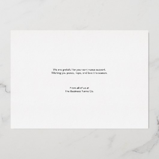 'Dit seizoen is het seizoen waarin u dankbaar bent Folie Feestdagenkaart (Achterkant)