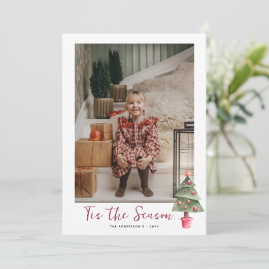 Dit seizoen... Kerstfoto Feestdagenkaart (Staand voorkant)