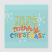 Dit seizoen kleurrijke vrolijke kerstmagneet (Voorkant)