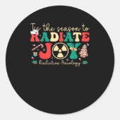Dit seizoen naar Joy Radiation Oncology Kerstmis Ronde Sticker (Voorkant)