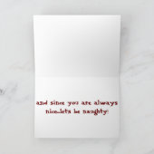 "DIT SEIZOEN OM ONDEUGEND OF AARDIG TE ZIJN, LATEN FEESTDAGEN KAART (Binnen)