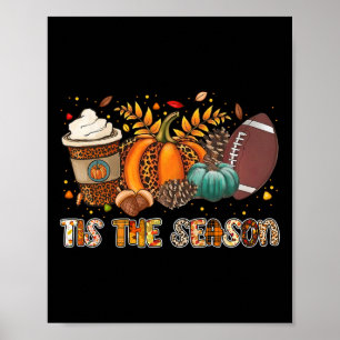 Dit seizoen pompoen kruiden Football Halloween Th Poster