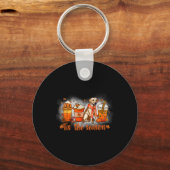 Dit seizoen pompoen kruiden latte gouden Halloween Sleutelhanger (Voorkant)