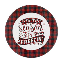 Dit seizoen Red Black Fun Christmas Quote Plaid