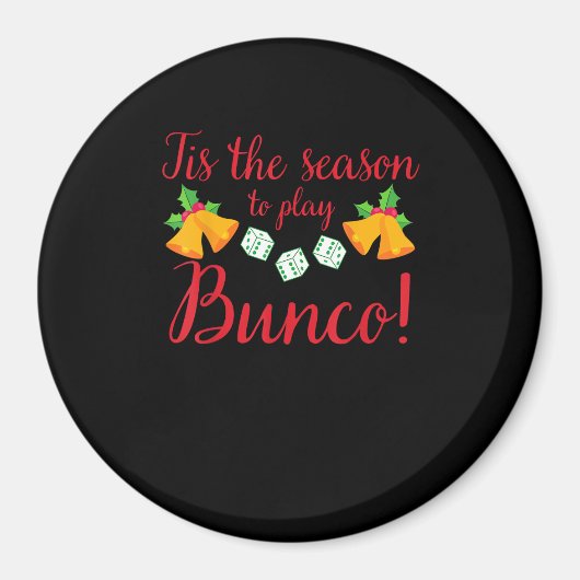 Dit seizoen speelt hij Bunco Christmas Holiday Dic Magneet (Voorkant)