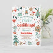 Dit seizoen vieren we de verjaardag van Kerstmis Kaart (Staand voorkant)