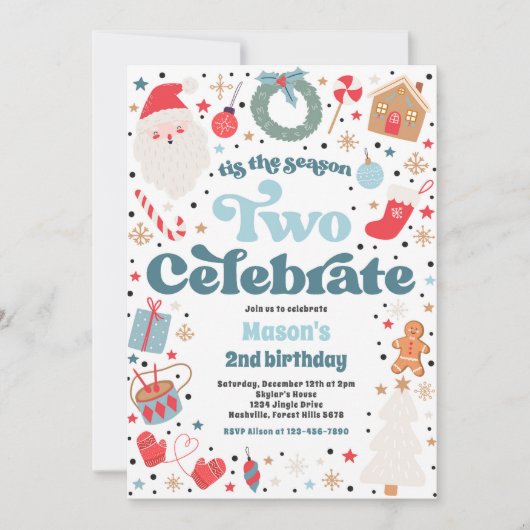 Dit seizoen vieren we de verjaardag van Kerstmis Kaart (Voorkant)