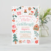 Dit seizoen vieren we de verjaardag van Kerstmis Kaart (Staand voorkant)