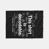Dit Shirt Is Decodeerbare Gestructureerde Litvibes Fleece Deken (Voorkant (Horizontaal))