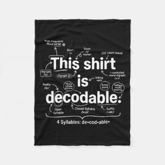 Dit Shirt Is Decodeerbare Gestructureerde Litvibes Fleece Deken