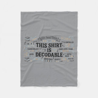 Dit shirt is decodeerbare wetenschap van lezen ler fleece deken