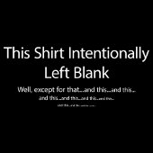 Dit Shirt is opzettelijk leeg