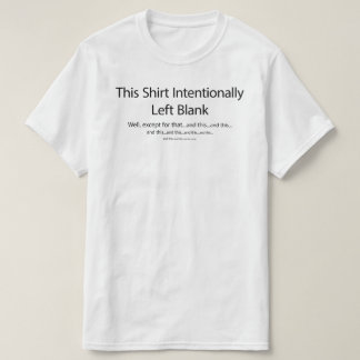 Dit shirt is opzettelijk leeg gelaten