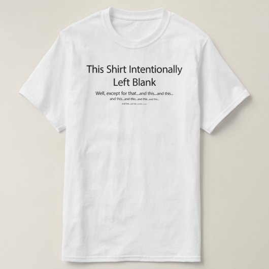 Dit shirt is opzettelijk leeg gelaten (Design voorkant)