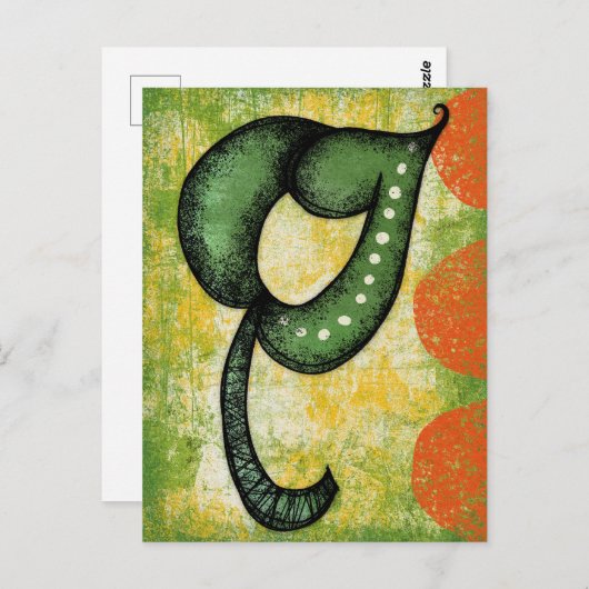 Dit singular Leaf Briefkaart (Voorkant / Achterkant)