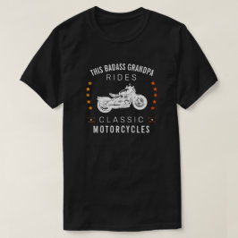 Dit slechte opa werkt op klassieke motorfietsen. t-shirt