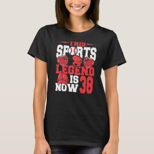 Dit sportleggende is nu 38 honkbalspel 38e biB T-shirt