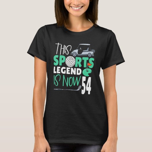 Dit sportleggende is nu 54 Golfspel 54 jaar. T-shirt (Voorkant)