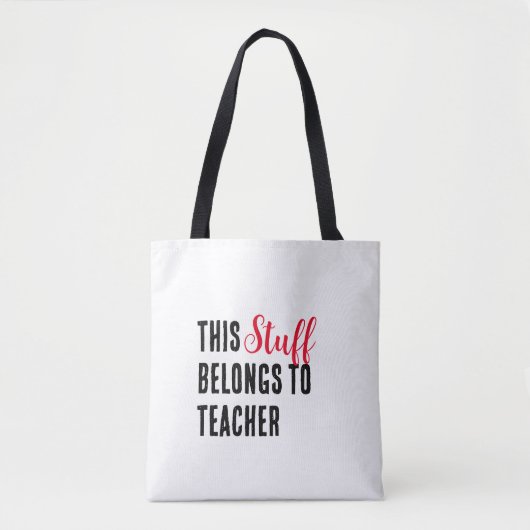 Dit spul is van de leraar tote bag (Voorkant)