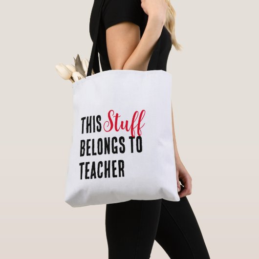 Dit spul is van de leraar tote bag (Dichtbij)