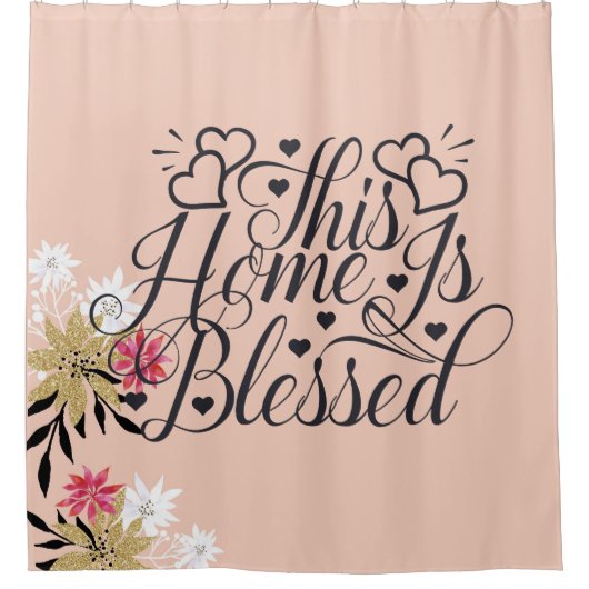 Dit startpunt is leeg | Floral Douchegordijn (Voorkant)