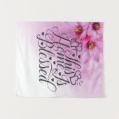 Dit startpunt is leeg | Roze Floral Wandkleed (Voorkant (horizontaal))