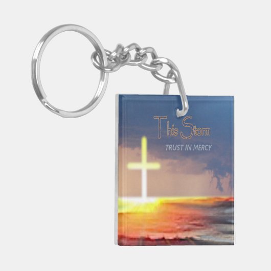 "Dit Storm"-vierkant Sleutelhanger (Voorkant Links)