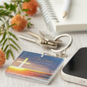 "Dit Storm"-vierkant Sleutelhanger (Voorkant Rechts)